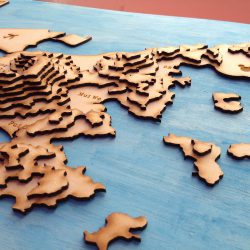 Made at DSL: laser cut topographical map